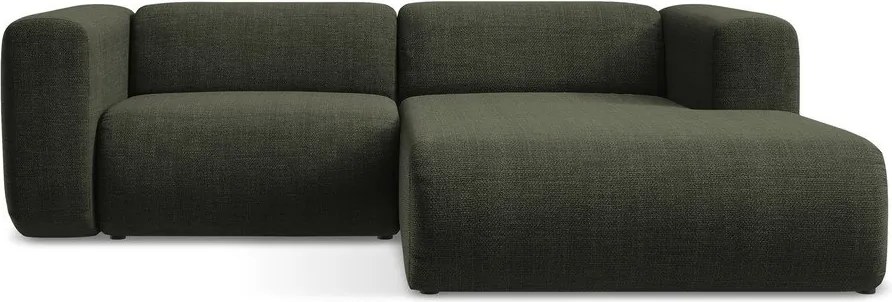 Zelená rohová pohovka (pravý roh/s leňoškou) Ekahi – Makamii