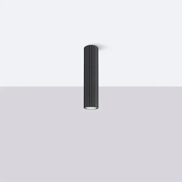 Sollux SL.1570 - Bodové svietidlo KARBON 1xGU10/10W/230V 30 cm čierna