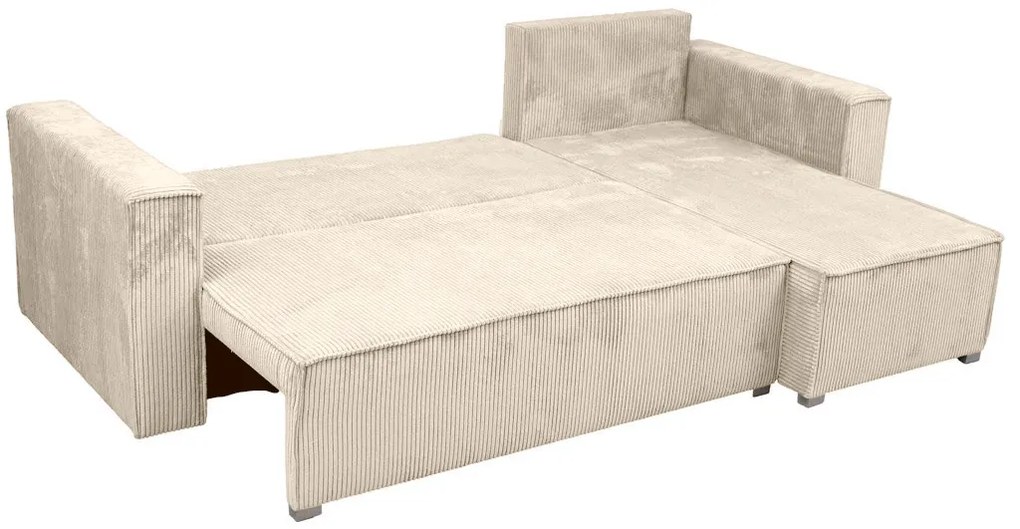 Krémová rohová pohovka SMART COSARO, obojstranná + 2 vankúše ZADARMO