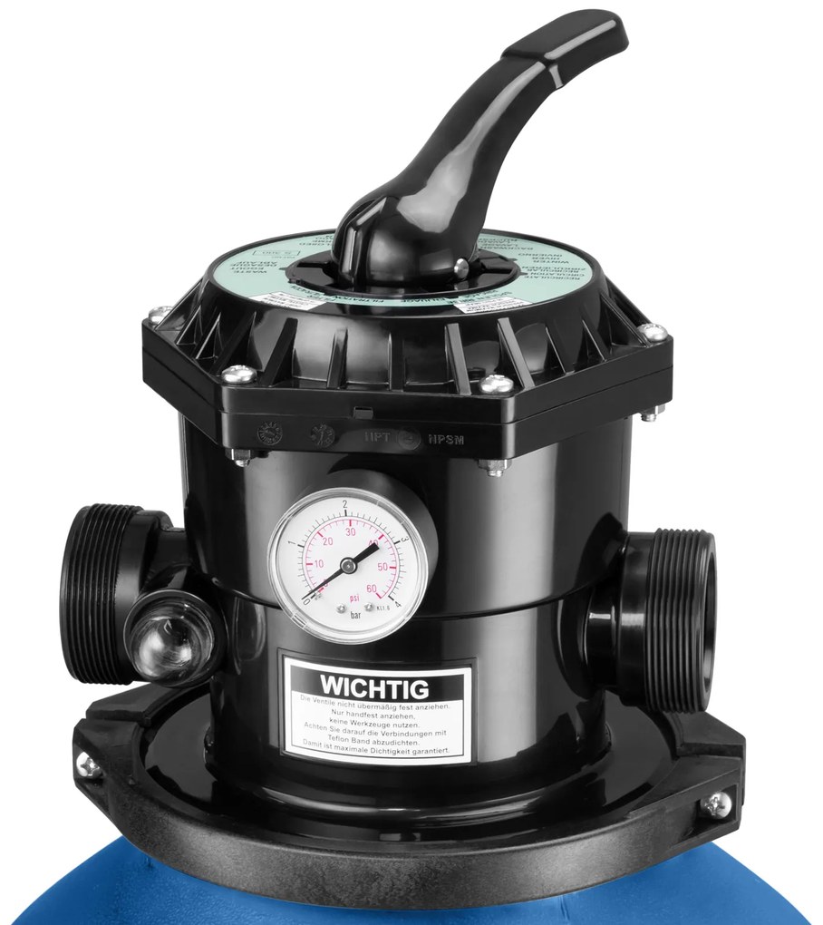 Piesková filtrácia k bazénu AQUA 9 600 l/h, modrá Monzana