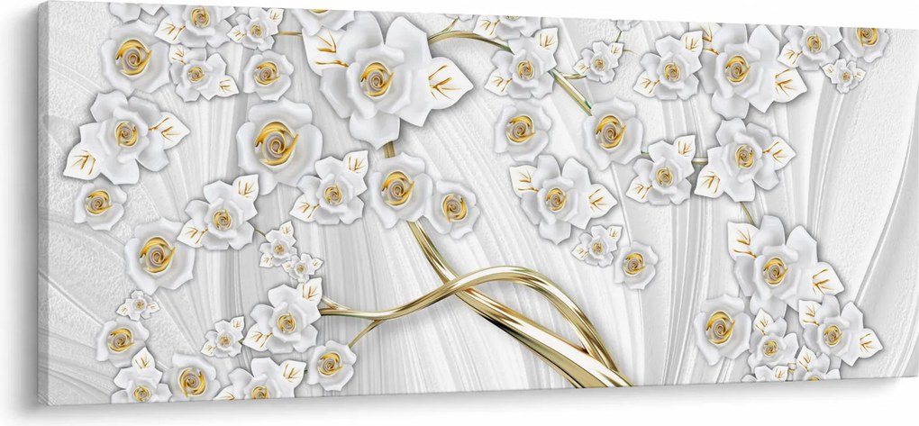 Obraz - Strom so zlatým dekorom (120x50 cm)