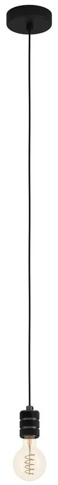 Eglo 43801 - Luster na lanku YORTH 1xE27/40W/230V čierna
