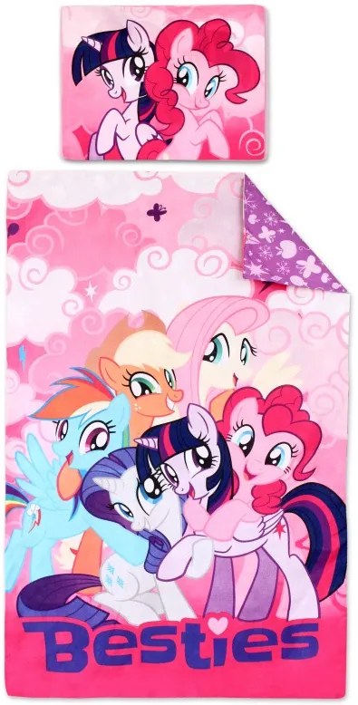 Bavlnené obliečky do detskej postieľky My Little Pony - 90 x 140 cm + 40 x 55 cm