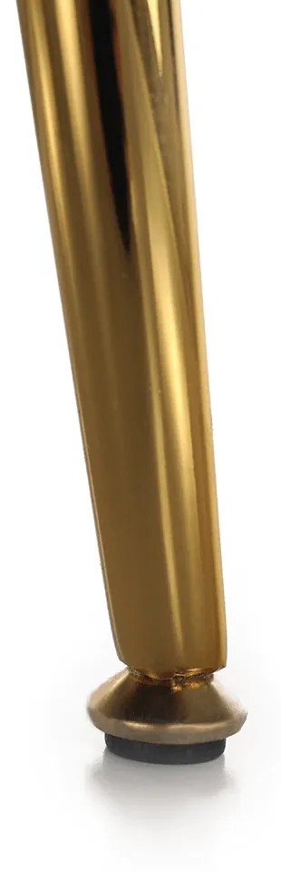 Lavica v štýle Art-deco, ružová Velvet látka/gold chróm-zlatý, NOBLIN