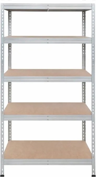 Akcia 3x Regál 183x60x40 cm pozinkovaný 5-policový, nosnosť 100 kg, RIVET