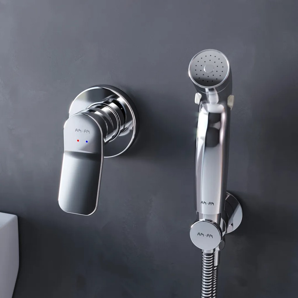 Batéria s hygienickou sprchou AM.PM X-Joy F40HXA00 chróm