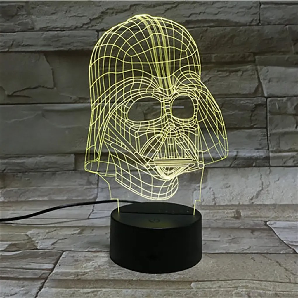 3Dmix 3DL-CRK047 – 3D LED nočná lampa - Darth Vader (Star Wars) (Crack základňa)