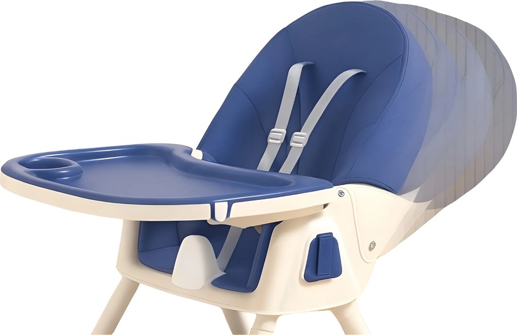 Stolička na kŕmenie KDK03 4v1 modrá + košík a kolieska ZDARMA