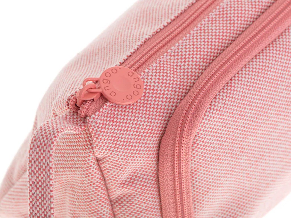 KIK Ružový školský peračník dvojitý vanity case - toaletný kufrík, priestranný 22x7x10cm