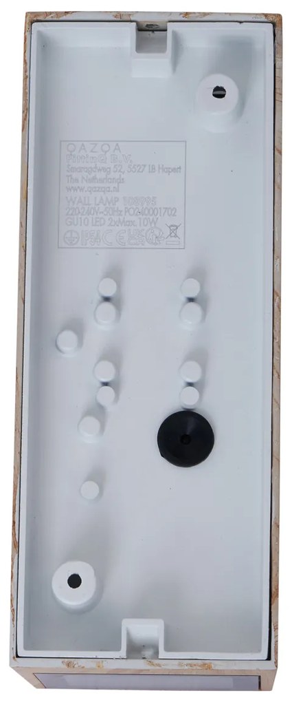 Škandinávske nástenné svietidlo drevo 2-svetlá GU10 70mm IP54 - Baleno