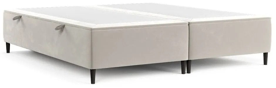Krémovobiela čalúnená dvojlôžková posteľ s úložným priestorom 160x200 cm Tate – Maison de Rêve