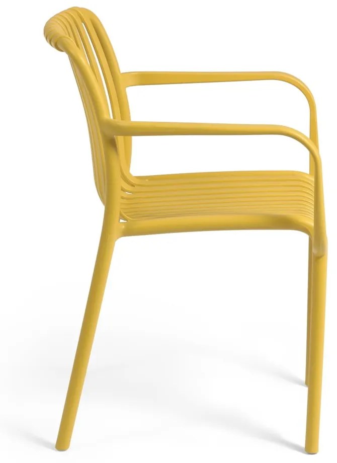Horčicovožltá záhradná stolička Kave Home Isabellini