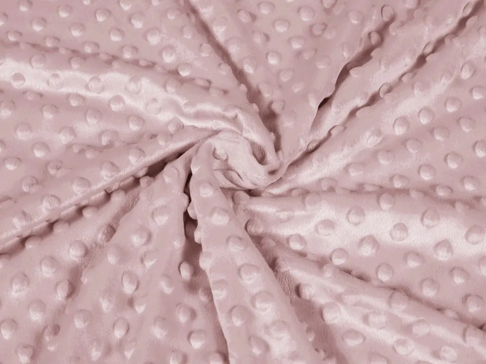 Biante Detské posteľné obliečky do postieľky Minky 3D bodky MKP-051 Staroružové Do postieľky 90x130 a 40x60 cm