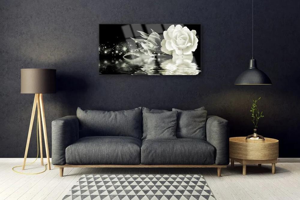 Obraz na skle Ruže kvet 125x50 cm
