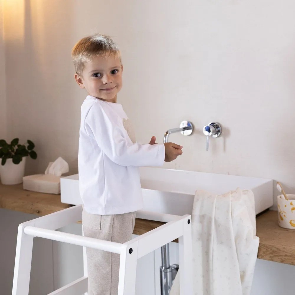 Biela učiaca veža z bukového dreva Forrest – Vipack