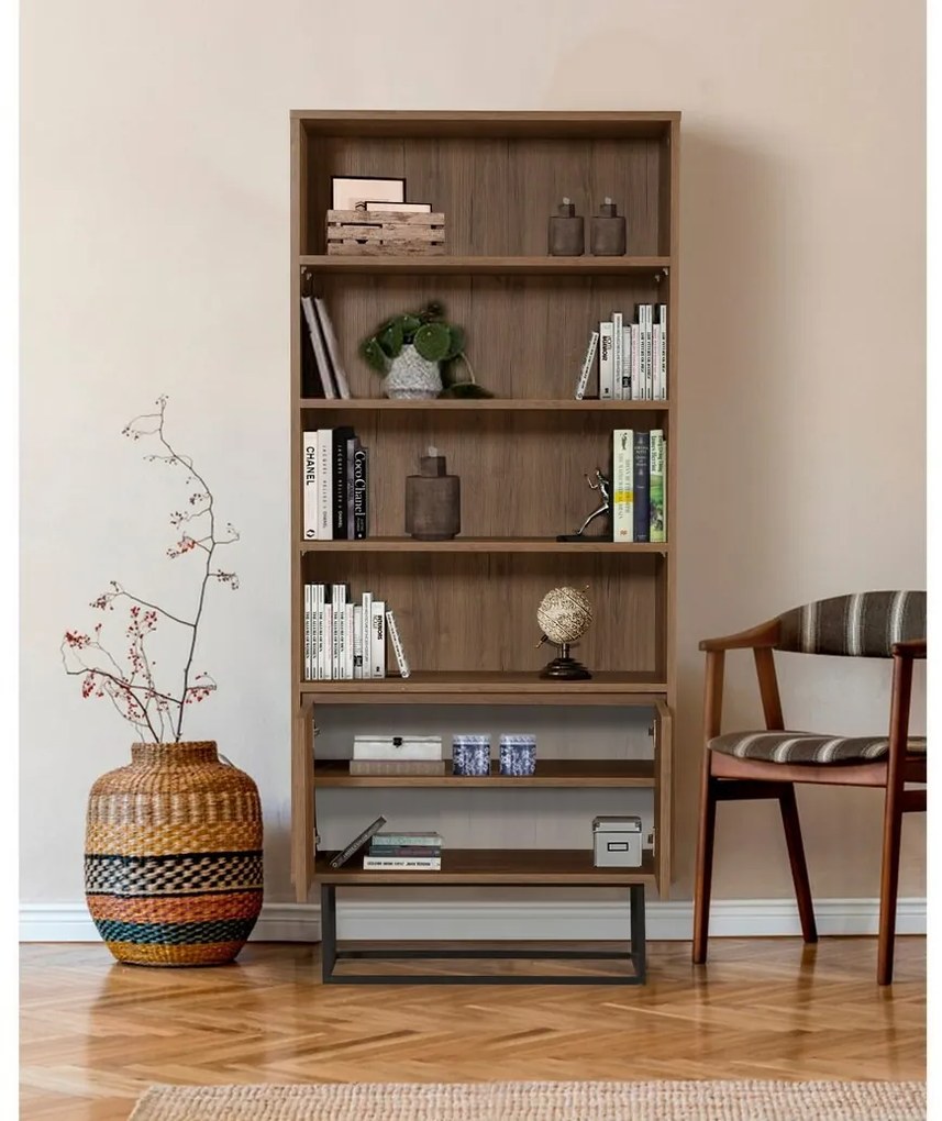 Knižnica Rea Black and Walnut