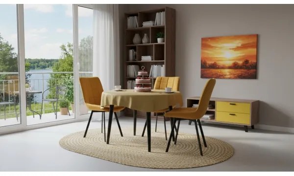 Jedálenská stolička ADINA žltá