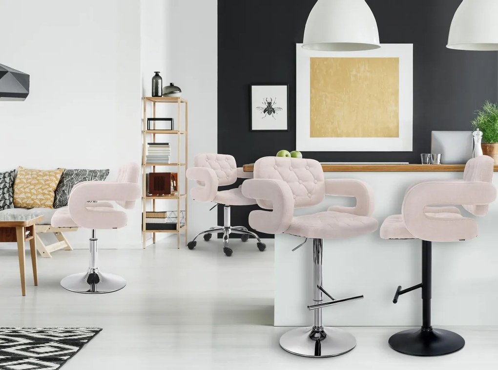 Design-Shop Pracovná stolička Dublin - látka - Krémová