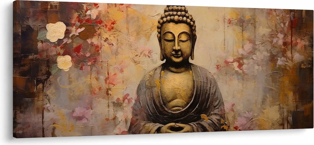 Obraz - Budha, maľba (120x50 cm)