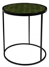 Odkládací stolek GLAZED, zelený  2300128