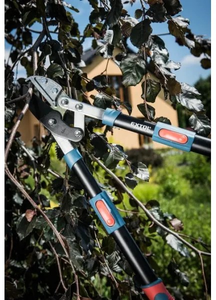 Extol Premium - Teleskopické nožnice na konáre prevodové kovadlinkové 670-940 mm