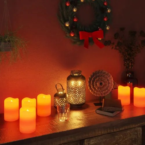 vidaXL Bezplameňové LED sviečky s diaľkovým ovládaním 24 ks biela-