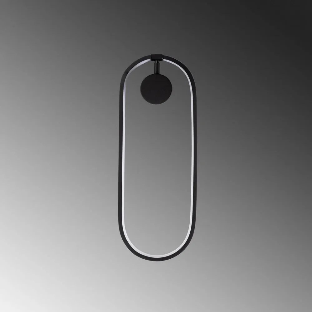 Čierne LED nástenné svietidlo Can – Opviq lights