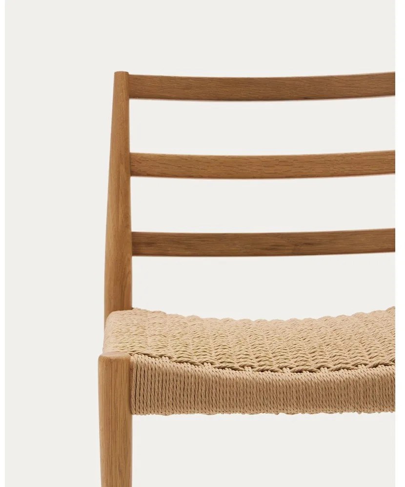 Jedálenská stolička z dubového dreva v prírodnej farbe v súprave 2 ks Analy – Kave Home