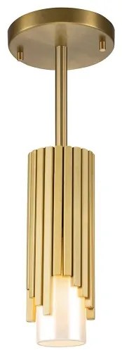 Elstead MARVELE-MP-AB-OPAL - Stropný luster na tyči MARVELE 1xE14/40W/230V zlatý