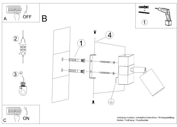 Sollux SL.1343 - Nástenné bodové svietidlo FAGER 1xGU10/10W/230V čierna