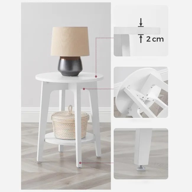 Príručný stolík LET283T14V1 biely