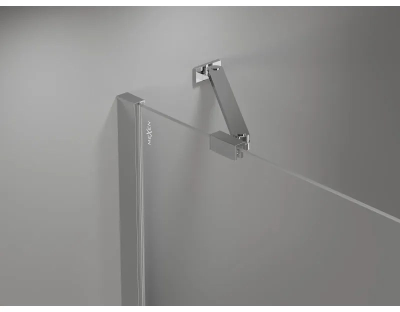Mexen Mist-H Duo, 2-krídlový výklopný sprchový kút 100 x 120 cm, číre sklo, chrómový profil, 8A5-100L-120P-01-00