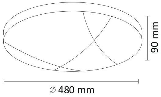 LED Stmievateľné stropné svietidlo ATLAS LED/72W/230V 3000-6500K + DO