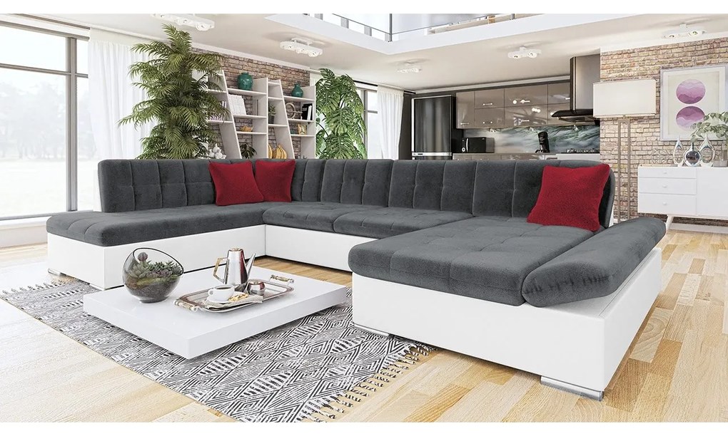 Rohová sedačka Genero, Dostupné poťahy: Utario velvet 2951 + Utario velvet 2951 + Senegal 823, Strana: Ľavá - U