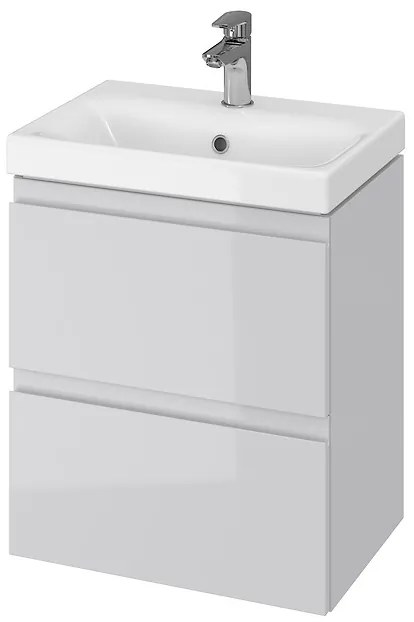 Cersanit Moduo Slim, závesná umývadlová skrinka 50cm, šedá lesklá, S929-005