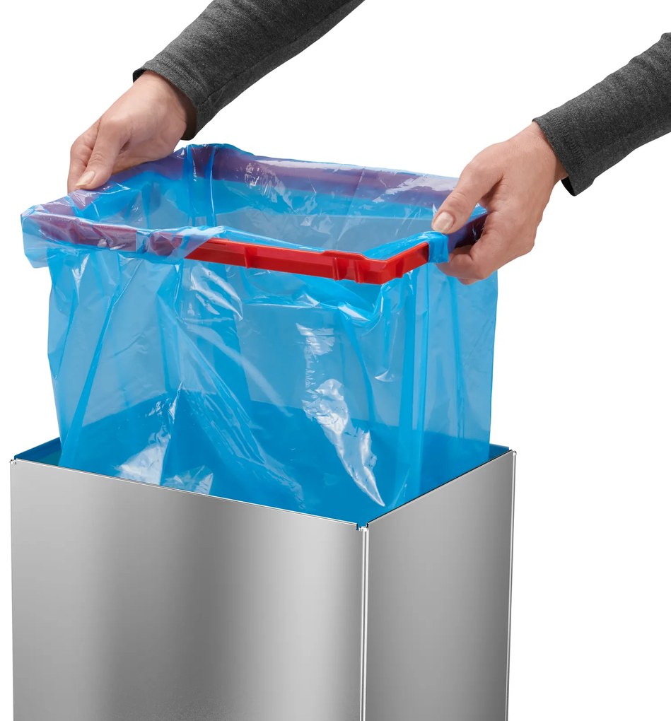 Veľkoobjemový odpadový box Big-Box Swing L, 35 l, samozatvárací, nerez lesklý