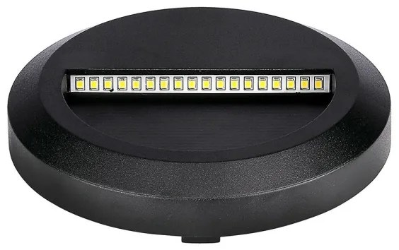 LED Vonkajšie schodiskové svietidlo LED/2W/230V IP65 3000K čierna