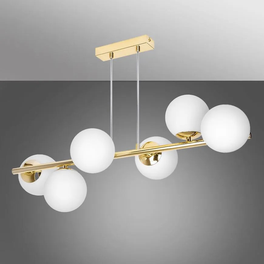 Závesné svietidlo Ceres 2943/Z-A-6 zlatá LW6