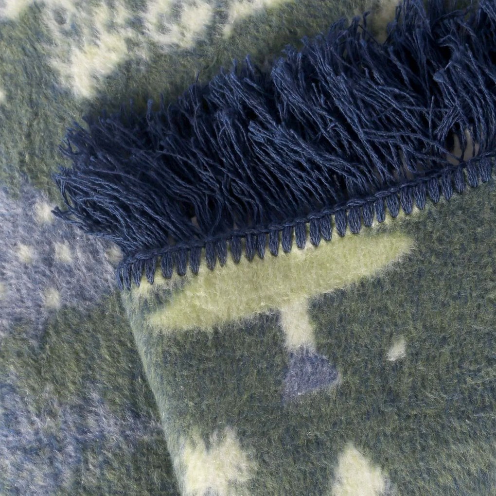 VIANOČNÁ BAVLNENÁ DEKA RUDY13 150X200 CM VZOROVANÁ