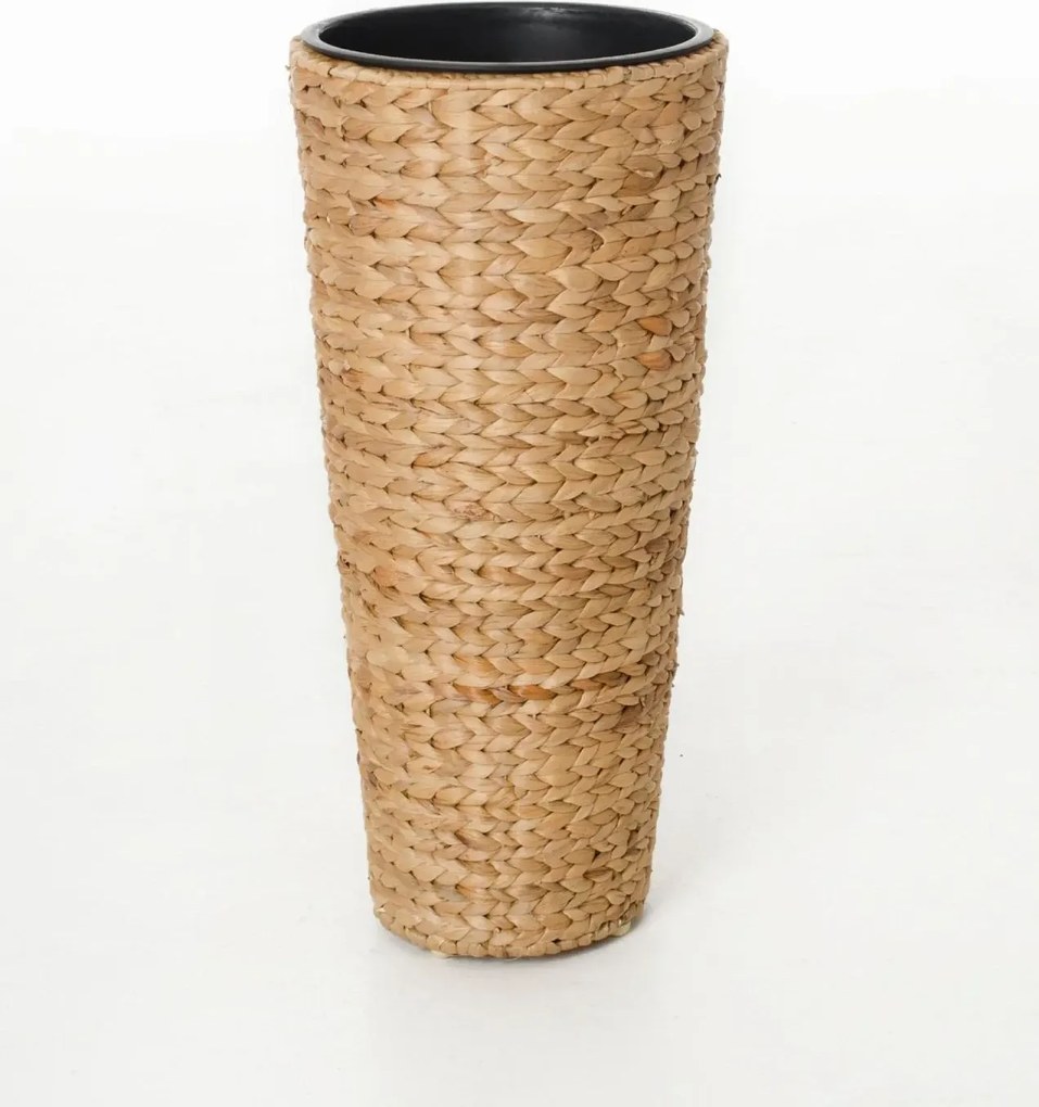 Kvetináč CLASSIC ROUND, vodný hyacint, výška 60 cm, natur
