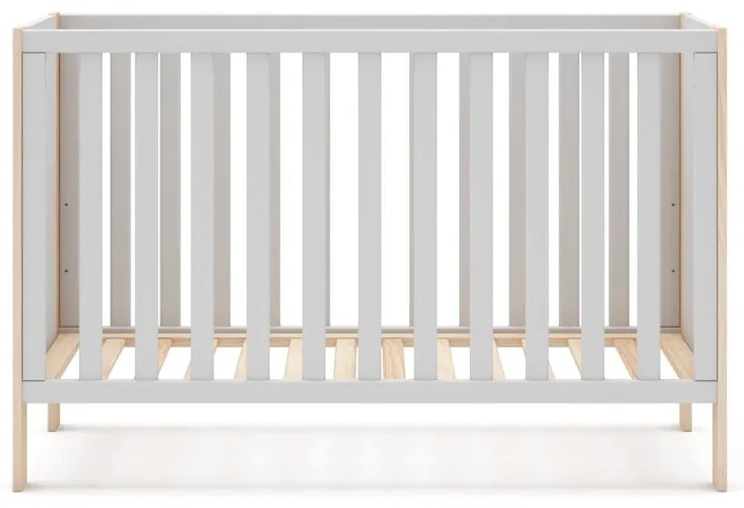 Biela/prírodná postieľka 60x120 cm Esteban - Marckeric