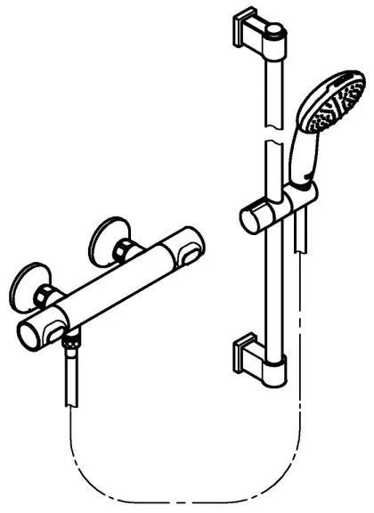 GROHE 34800001 - Termostatická sprchová batéria PRECISION FLOW 600 mm chróm