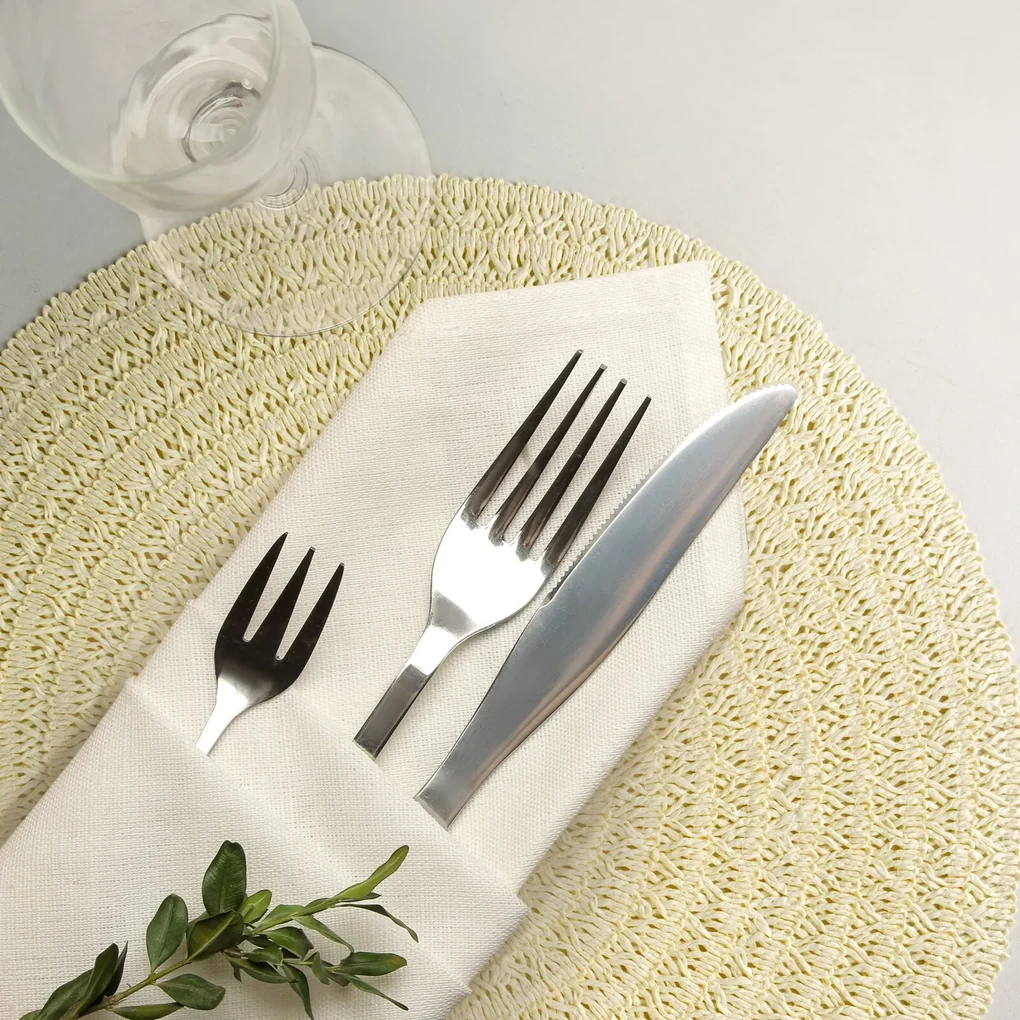 SADA 6KS PRESTIERANIE NA STÔL BOHO 9 (FI) 38 CM KRÉMOVÁ