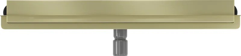 Mexen Flat Wall, sprchový žľab na stenu 2v1, 70 cm, zlatá matná, 1A30070