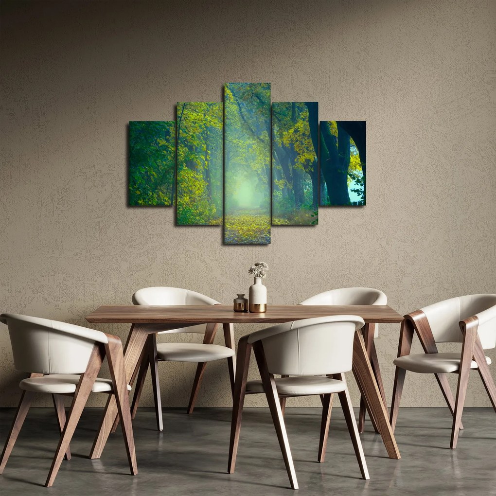 Obraz cesty lemovanej stromami (150x105 cm)