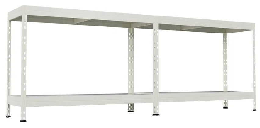 Kovový regál so zníženým obsahom CO2 RIVET GREEN, 180x120x45 cm