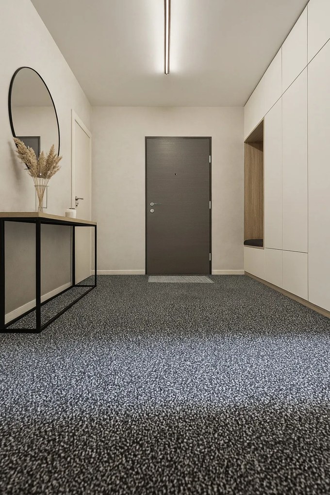 Rinos bv, Čistiaca zóna Merate grey, na mieru, šíře 1,3m, šedá, pvc, chodba / predsieň