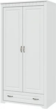 Šatníková skriňa 2-dverová Atik, biela%