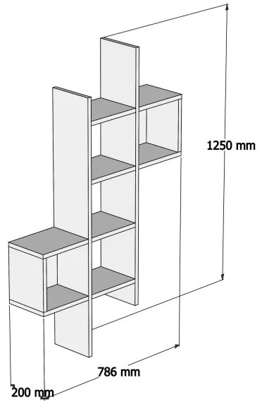 Nástenná polica KENO 125x79 cm hnedá