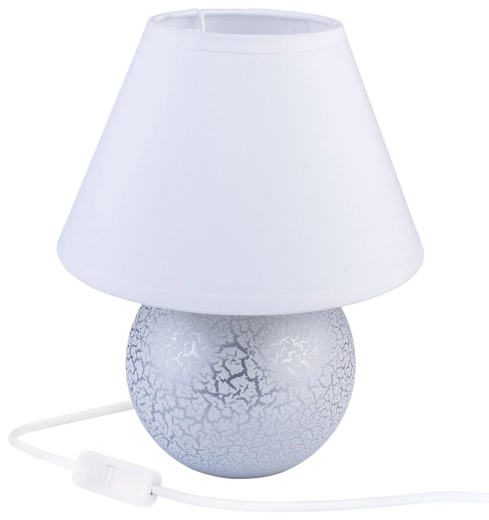 HELLUX Moderná stolná lampa KULA E14 biely mramor 4110111